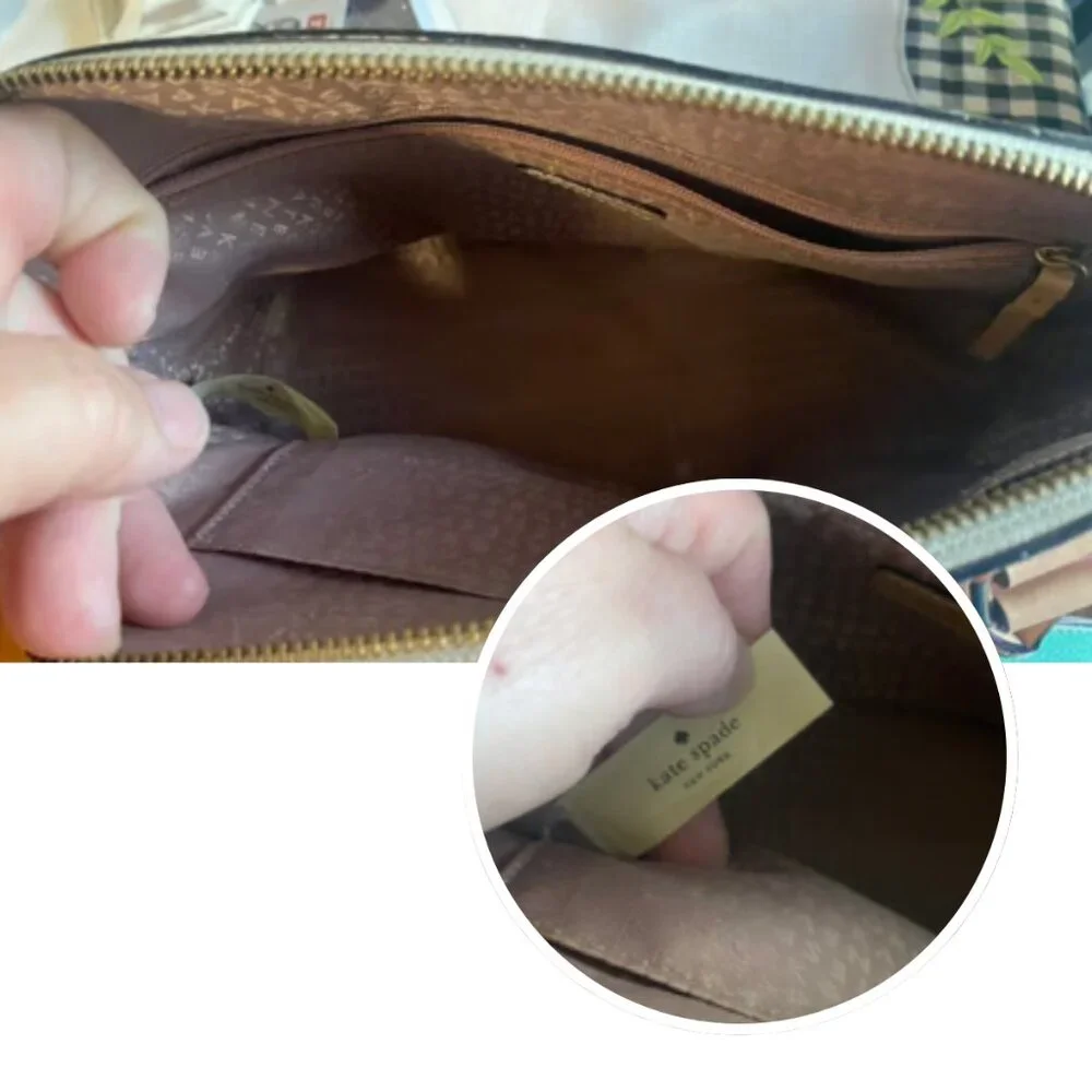 RARE Vintage Kate Spade Multi Color Crossbody Satchel & Wallet EUC - Picture 5 of 9